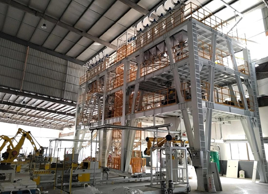 Home tower type dry mortar production line