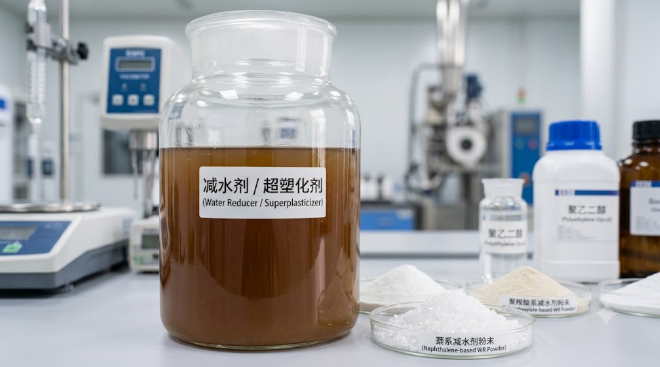 Water reducer and superplasticizer for dry mortar